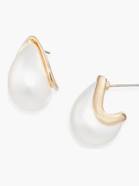 Nordstrom Faux Pearl Teardrop Stud Earrings